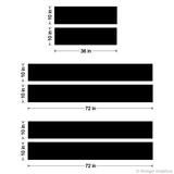 10" Solid Racing Stripe measurements.