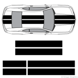 Top view of 10" stripes on a new Chevy Camaro