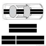 Top view of 10" stripes on an old Chevy Camaro