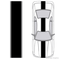 Illustration of Center Racing Stripes on a car. 