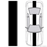 Illustration of Center Racing Stripes on a car.