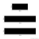 Center Racing Stripes measurements.