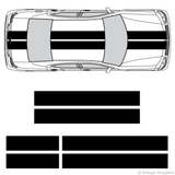 Top view of 10" stripes on an old Dodge Charger