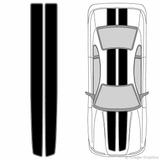 Illustration of EZ Rally Racing Stripes on a car.