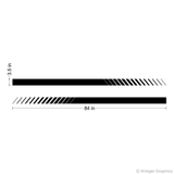 Faded Rocker Panel Stripe measurements.