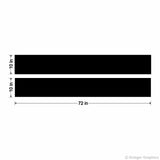 10" Solid Racing Stripes Hood or Roof Section measurements