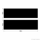 10" Solid Racing Stripes Trunk or Tailgate Section measurements