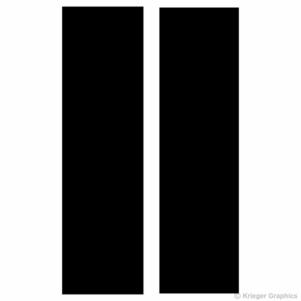 Illustration of 10" Solid Racing Stripes Trunk or Tailgate Section