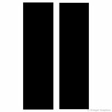 Illustration of 10" Solid Racing Stripes Trunk or Tailgate Section