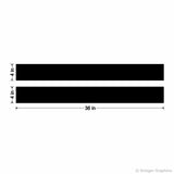 4" Solid Racing Stripes Trunk or Tailgate Section measurements