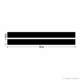6" Solid Racing Stripes Hood or Roof Section measurements