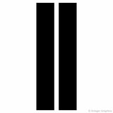 Illustration of 8" Solid Racing Stripes Trunk or Tailgate Section
