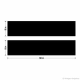 8" Solid Racing Stripes Trunk or Tailgate Section measurements