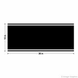 Center Racing Stripes Trunk or Tailgate Section measurements