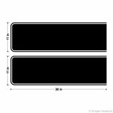 EZ Rally Racing Stripes Trunk or Tailgate Section measurements