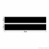 EZ Rally Racing Stripes Roof Section measurements