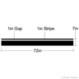Offset Racing Stripe measurements.