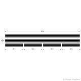 Rocker Panel Stripe measurements.