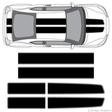 Top view of EZ Rally stripes on a Scion tC