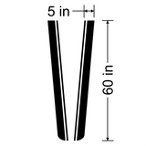 Mini cooper hood stripe measurements