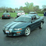 Photo of 8" Solid Racing Stripes applied to a car. 