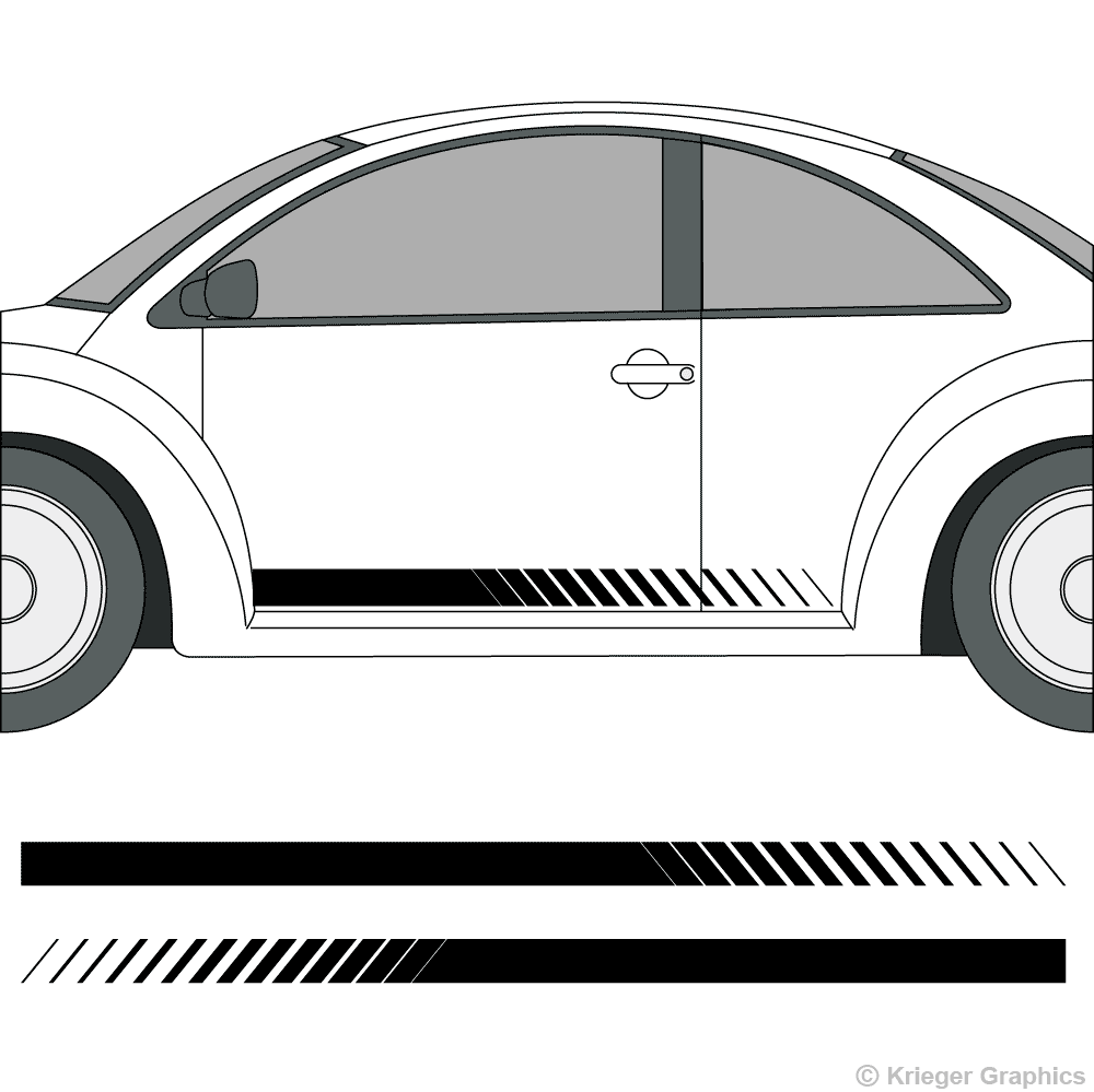 Faded Rocker Panel for Volkswagen Beetle 3M Kit