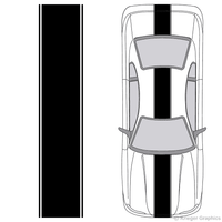Illustration of Center Racing Stripes on a car.