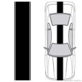 Illustration of Center Racing Stripes on a car. 