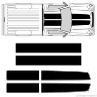Top view of EZ Rally stripes on a Chevy Colorado