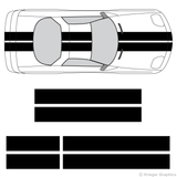 Top view of 10" stripes on a Pontiac Firebird