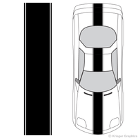 Top view of center stripes on a Pontiac Firebird