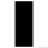 Illustration of Center Racing Stripes Trunk or Tailgate Section