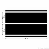 Dual Rally Racing Stripes Trunk or Tailgate Section measurements