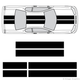 Top view of 10" stripes on a Chevy Monte Carlo
