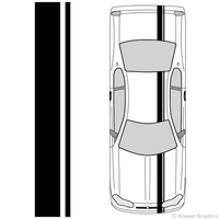 Top view of offset stripes on a Monte Carlo