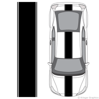 Top view of center stripes on a Scion tC