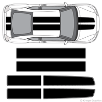 Top view of EZ Rally stripes on a Scion tC